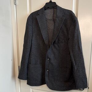 Hart Schaffner Marx Gray Sport Coat with Notched Lapel